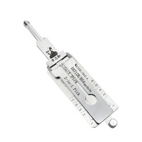 Outil de crochetage Lishi DAT12R B54 Dr/Bt/Ign 2 en 1 pour serrures automobiles, outils de serrurier, fraisage plat de cylindre de serrure en acier Lishi