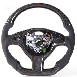 Volante deportivo de fibra de carbono M3 E46 para modelos <span class=keywords><strong>BMW</strong></span> compatibles con 330CI 2004 325i E39 E53 E90 E91 E92 E93 E60 E70 E82 E87 - Product Image 1