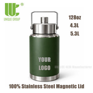 Bouteille d'eau isotherme en acier inoxydable de 5,3 L pour chantier agricole et de construction, grande capacité, longue durée de conservation, eau chaude et froide - Product Image 1