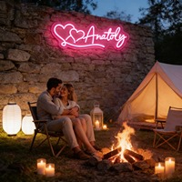Letrero de Neón Personalizado Neonawall, Letrero LED con Nombre, Corazón, Texto y Logotipo Personalizados para Bodas, San Valentín, Decoración de Fiestas y Regalos