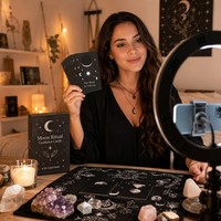 Stampa Personalizzata di Carte Rituali Lunari, Servizio OEM per Mazzi di Carte Zodiacali e di Affermazione per Creatori Spirituali DTC, Vendita all'Ingrosso