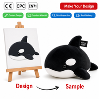 Produsen Mainan Boneka Plush Kustom, Boneka Plush Orca, Boneka Plush Hewan Laut Lembut, Teman Boneka Plush, Hadiah Pemasaran Bertema Akuatik yang Dapat Disesuaikan