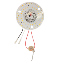 Source de lumière de remplacement pour ventilateur de plafond LED sans scintillement CRI90+ 4,64 pouces 20W 120V 5CCT avec module PCB dimmable par chaîne de tirage et télécommande