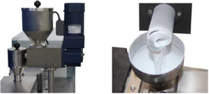 Extrusora con reómetro de torsión/Extrusora de doble tornillo cónico con tornillos contrarrotantes, alta relación L/D de 25:1, material de tornillo 40CrMoTi, 15kW - Product Image 6