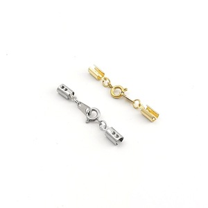 Stainless Steel <b>Rope</b> Clip Connecting Buckle Round Dot Waxed For <b>Bracelet</b> Making AN-828 - Product Image 4