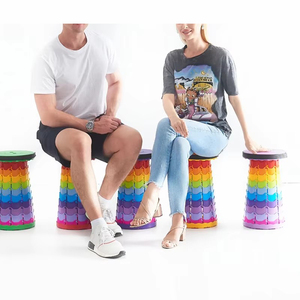 Sedia portatile pieghevole retrattile leggera con capacità di carico di 400 libbre da campeggio interno/esterno e da spiaggia sgabello telescopico - Product Image 6