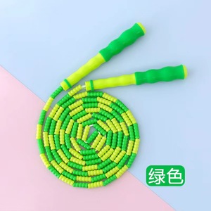 Beaded Jump Rope 2.8M Rose Red PP Material Durable For Children And Beginners - Product Image 4
