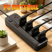 Multiprise anti-surtension GaN à charge rapide, rallonge électrique multifonction avec ports USB