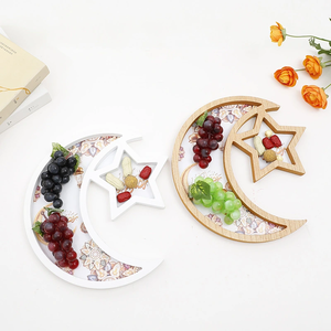 DAMAI EID - Decoración Festiva con Forma de Estrella y Luna, Adornos de Luna y Estrellas, Adornos Colgantes para Ventanas y Paredes, Artesanías de Madera - Product Image 2