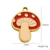 Manne Mode DIY Bijoux Accessoires Mignon Dessin Animé Fruit Champignon Kitty Chat En Acier Inoxydable Or Charmes