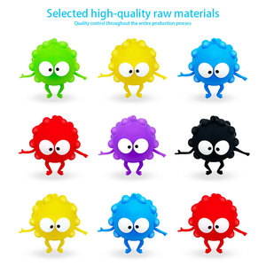 Jincan Novedosa Bola Antiestrés 3D de Silicona Pequeña con Diseño de Rata, Llavero de Juguete para Niños - Product Image 6