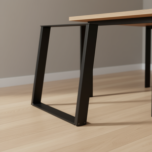 <b>Adjustable</b> Black Steel Dining <b>Table</b> Legs Rectangular Industrial Furniture Leg D0100XTDBJG - Product Image 2