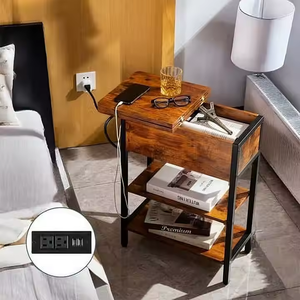 Mesa Auxiliar Apilable de Madera Maciza y Metal con Cerradura RFID de Diseño Moderno, Sistema de Mesas Auxiliares para Dormitorio de Hotel de Lujo, Muebles Elegantes para el Hogar - Product Image 6