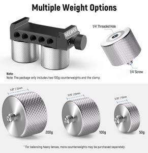Kit de contrepoids et de fixation en alliage d'aluminium pour stabilisateur portable <span class=keywords><strong>Ronin</strong></span> RS4 Series <span class=keywords><strong>Crane</strong></span> 2S/3S/Weebill S - Product Image 4