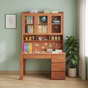 Wood <b>Study</b> <b>Desk</b> with Bookshelf Storage for Kids Bedroom Home Office Furniture Set - Product Image 1