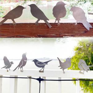 Moderne Bruine Aluminium Vogel Silhouet Kunst Voor Binnen/Buiten Beschermende Ijzeren Tuinornamenten Voor Vogelliefhebbers Diy Painting - Product Image 1