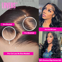 Cheveux humains vierges Remy vietnamiens bruts en gros, transparents, pour perruque, double épaisseur, densité 250, pré-épilés, longue longueur