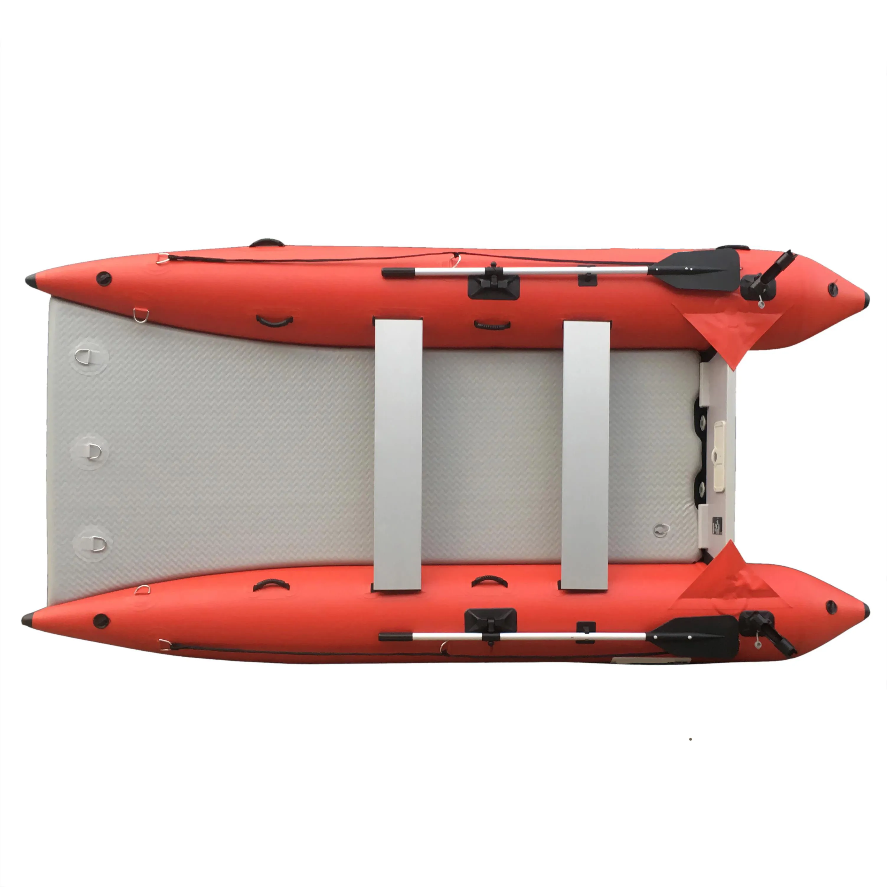 PVC Hypalon Inflatable Flat Boat Pontoon Catamaran Inflatable Power Catamaran