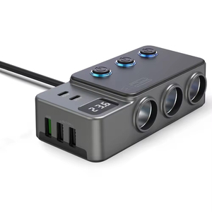 120W de alta potencia 12-24V cargador rápido de coche indicador LED Interruptor táctil multifunción adaptador de encendedor de cigarrillos enchufe Chip inteligente para - Product Image 3