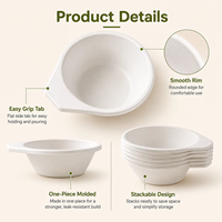 Bol à sauce en bagasse de canne à sucre biodégradable à faible impact pour pique-nique en extérieur et emballage alimentaire