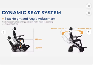 Silla de ruedas eléctrica plegable automática para subir escaleras, silla de ruedas eléctrica elevadora, silla de ruedas eléctrica para subir pendientes para discapacitados - Product Image 6