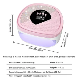 Lámpara UV LED para Uñas en Oferta, con Pantalla LED, 45 LED, Lámpara Profesional para Secar Uñas, para Curar Todo Tipo de Esmalte en Gel Acrílico, Herramientas de Salón - Product Image 6