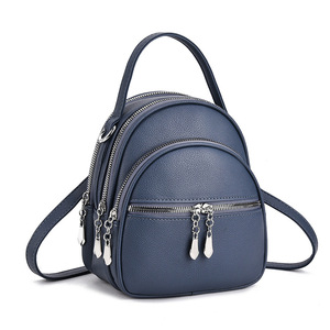 Macaron Fashion Large Capacity <b>Handbag</b> New Multi-Layer Lightweight Backpack with Simple Style for Ladies High Value PU Material - Product Image 1