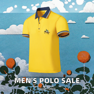 High Quality <b>Men's</b> Vintage Golf for <b>Polo</b> <b>Shirts</b> Short Sleeve Printed Embroidered Collar Anti-Wrinkle Low-Price Wholesale - Product Image 3