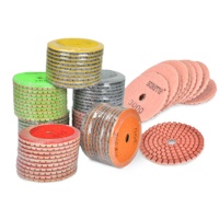 Disque de polissage diamanté 4 pouces, tampons de polissage diamantés à sec pour granit et marbre