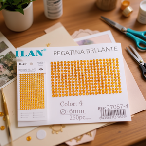 Adesivo con strass Ilan 6mm Colore 4 260pz Brillant - Product Image 2