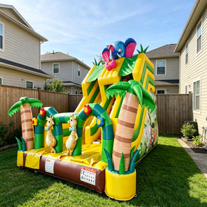 Toboggan Gonflable Commercial Clown de <span class=keywords><strong>Cirque</strong></span> à 3 Voies, Grand Toboggan Gonflable Sec Extérieur en PVC pour Enfants et Adultes - Product Image 5