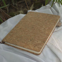 Journal A6 Premium à couverture rigide en liège naturel personnalisable 100 feuilles Carnet à spirale écologique sérigraphié Logo cadeau