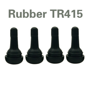 Caucho negro TR415 Snap-In Neumático de rueda de coche Neumático sin cámara Vástagos de válvula Tapas antipolvo Piezas de ruedas Accesorios para automóviles - Product Image 2