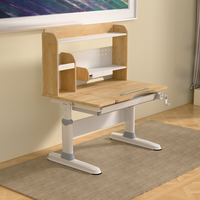 Bureau d'étude ergonomique réglable bleu moderne pliable en bois durable pour les garçons à l'intérieur dans la chambre à coucher salon pour l'école à la maison