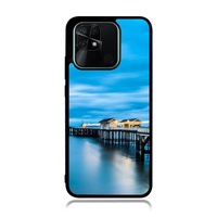 Novelcases Redmi 10C 4G INL 2D Sublimation Blank TPU PC & Aluminium Antichoc Étanche Sport 100% Compatible Coque de Téléphone Noir/Transparent