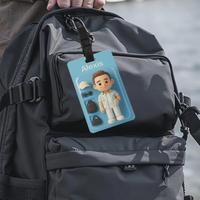 Étiquette de voyage de dessin animé personnalisé valises et étiquettes de bagages étiquette de bagage en caoutchouc PVC et silicone