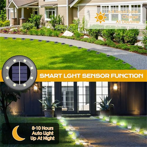 Luz de pavimento solar para exteriores, lámpara de luz Led impermeable, Patio, entrada, paso, pasarela, disco de césped, camino de tierra, luz de jardín - Product Image 5