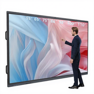 ราคาหน้าจอ LCD สมาร์ทบอร์ดขนาด 65/75/85/98/110 นิ้ว กระดานไวท์บอร์ดดิจิทัล อุปกรณ์การศึกษา ไวท์บอร์ดแบบอินเทอร์แอคทีฟสำหรับการสอน - Product Image 1