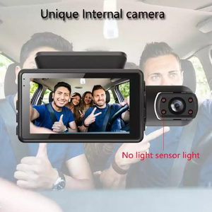 Caméra de tableau de bord HD 3 pouces pour voiture, double objectif avant et arrière, grand angle, DVR, vision nocturne, pour stationnement et recul - Product Image 4