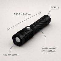 Lampe torche laser rechargeable par USB, lumière blanche et jaune, pour le camping, la randonnée, les aventures en plein air, l'éclairage nocturne