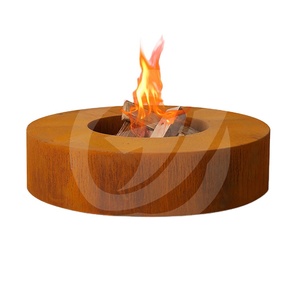 Brasero de Acero Corten Resistente con Recubrimiento en Polvo, Certificado CE, para Uso en Exteriores con Leña, para Calentar en Todas las Estaciones - Product Image 1