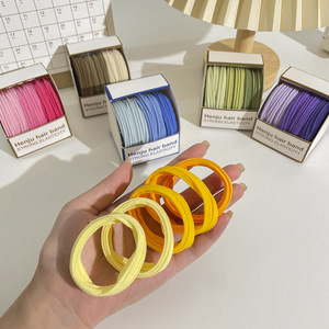 Coleteros de pelo estilo coreano en colores dulces para mujer, alta elasticidad, respetuosos con el cabello y adecuados para el verano, nuevo estilo 2022. - Product Image 4
