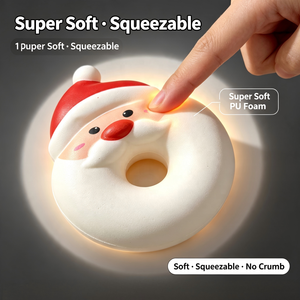 Pelotas de PU Suaves y Blandas con Forma de Donut Navideño, Seis Estilos, Paquete de Regalo para Fiestas, Venta al por Mayor, Modelo de Simulación de Rebote Lento - Product Image 3
