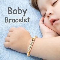 Bracelets en acier inoxydable tendance à graver le nom, pour la famille, pour les enfants, pour les fêtes, en dropshipping