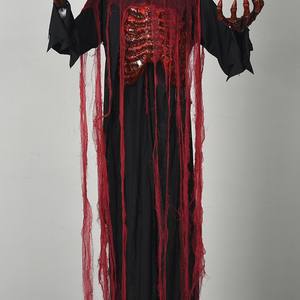 Parlayan gözler ile kırmızı boğa asılı hayalet çığlık korkmuş ses yaşam boyutu Animatronics korku animasyonlu cadılar bayramı dekor - Product Image 5