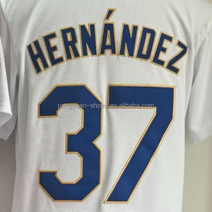 Prêt à expédier LA Enrique <span class=keywords><strong>Hernandez</strong></span> 2026 Gold Collection Maillot de baseball blanc de qualité supérieure cousu - Product Image 2