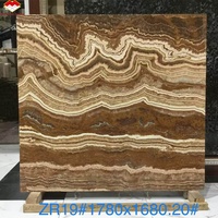 Mármol de Ónix Tigre Natural con Vetas Marrones y Amarillas, Gran Losa Impermeable, Panel Moderno para Baño, Cocina, Sala de Estar, Pared de TV