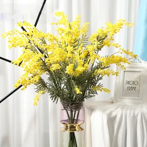 Produit phare : <span class=keywords><strong>Fleurs</strong></span> et plantes décoratives artificielles en plastique et peluche, 3 fourches, baies rouges, pour décoration de Noël et de la maison - Product Image 4