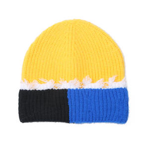 Otoño Invierno cuatro colores de moda estilo coreano japonés interfase nuevo gorro de punto cálido grueso gorros de encaje de dos colores - Product Image 5