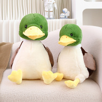 Peluche Canard Mallard Assis Adorable, Jouet en Peluche Doux, Poupée Canard Réaliste, Animaux en Peluche pour Enfants, Cadeau d'Anniversaire ou de Fêtes